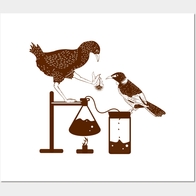 New Zealand birds science experiment Wall Art by mailboxdisco